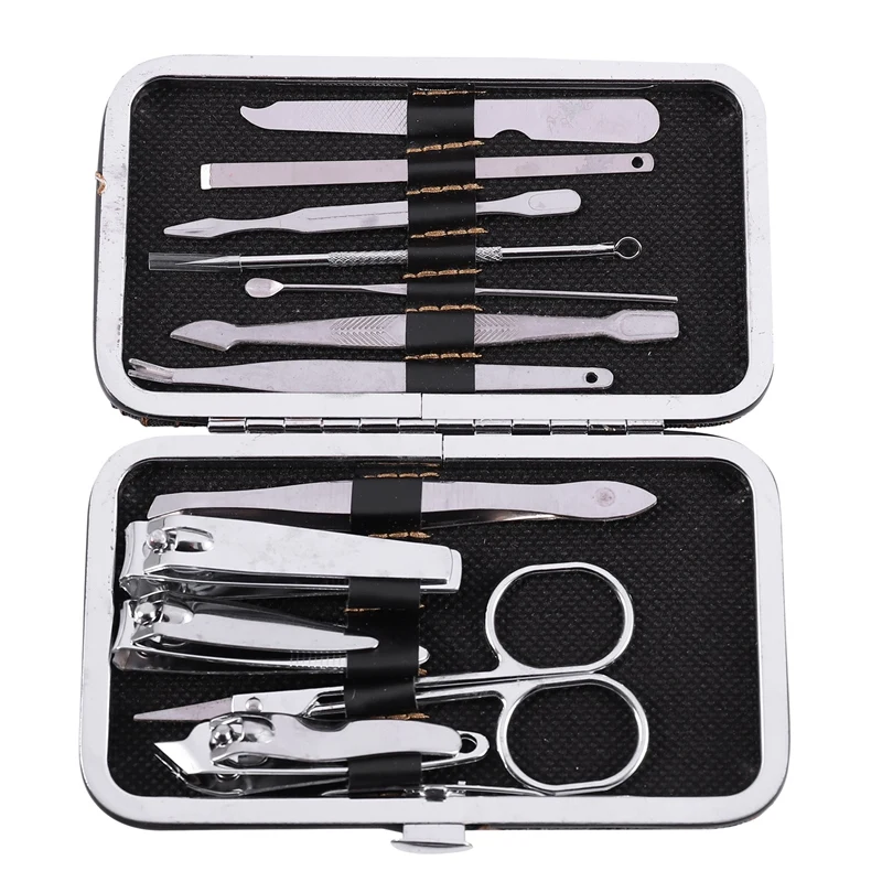

12 In 1 Stainless Steel Nail Clipper Set Pedicure Manicure Tools Set Nail Care Nipper Cutter Cuticle Beauty Suit Kit
