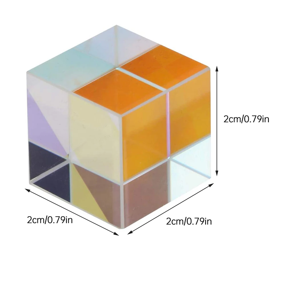 

Square Cube Prism Optical Stained Glass Light Refractor Rainbow Photography Tool High Quality Hexahedron Prism Party Home Decor
