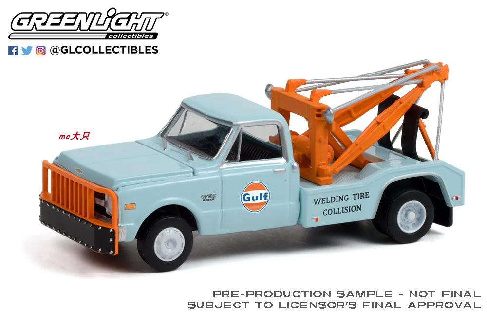 GreenLight 1:64 1969 Chevro let C-30 Dually Эвакуатор модель автомобиля металлические игрушки для