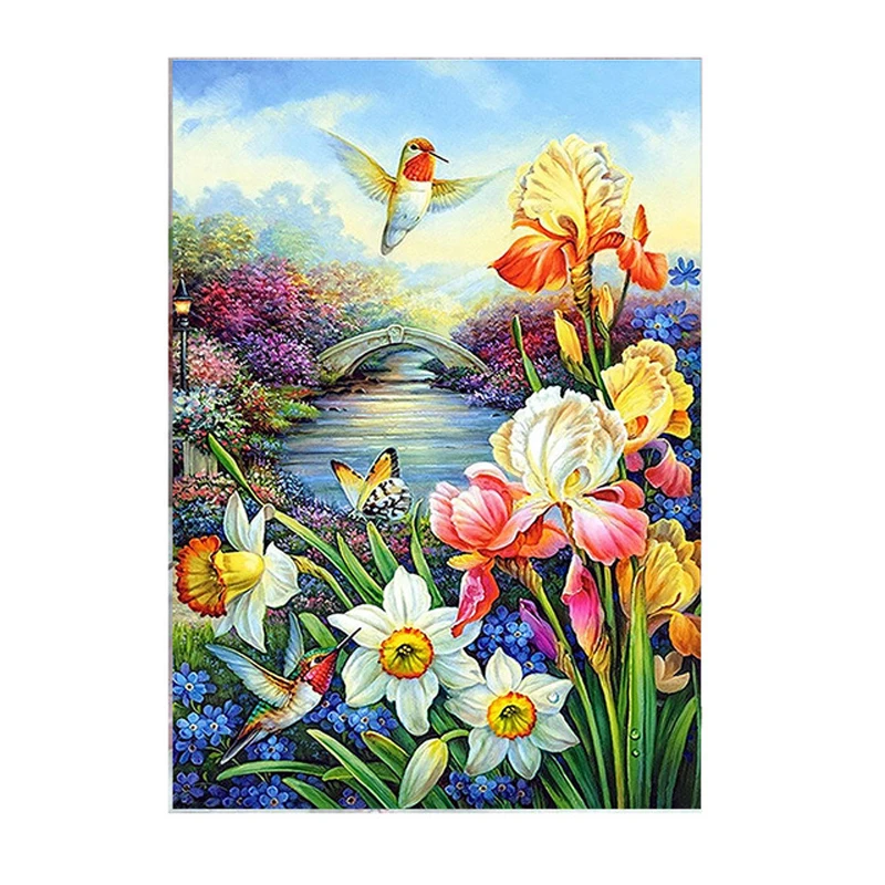 

5D diamond painting full diamond plant flower round diamond mosaic pattern home decoration DIY handmade diamond inlay
