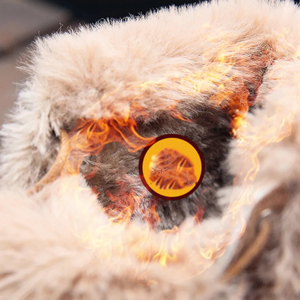 Женские зимние теплые ботинки флисовые женские полусапожки на платформе Уличная