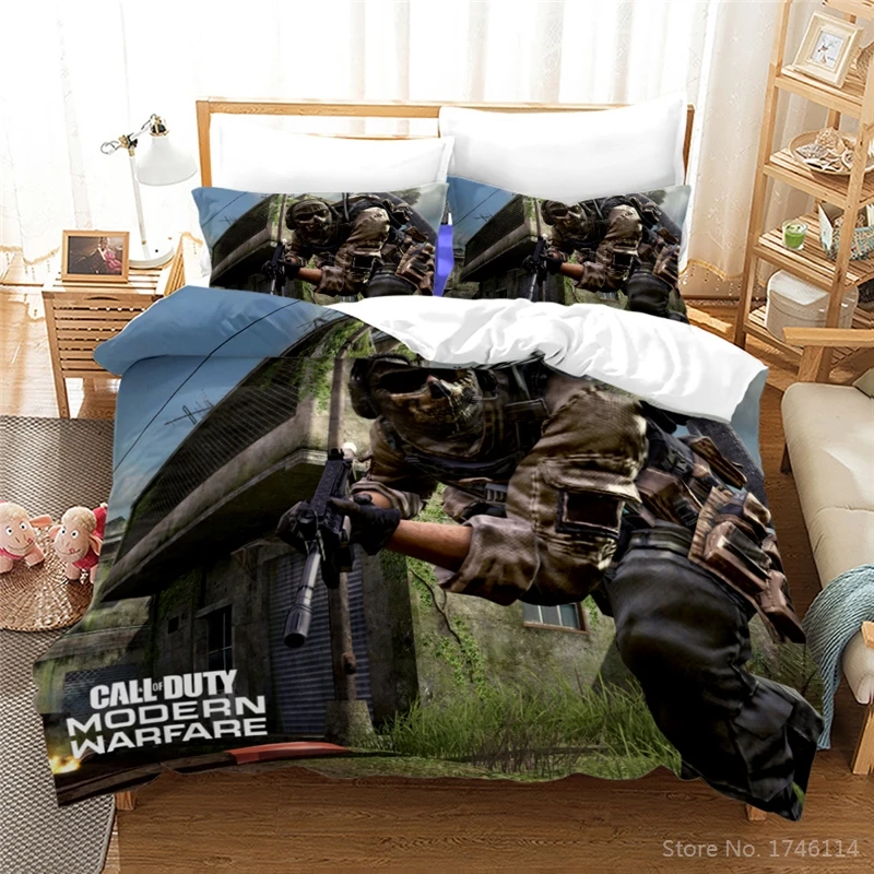 

Call of Duty 3D Game Printed Duvet Cover Set Twin Full Queen King Size Bedding Set Bed Linens Home Textile for Young Boys Gift