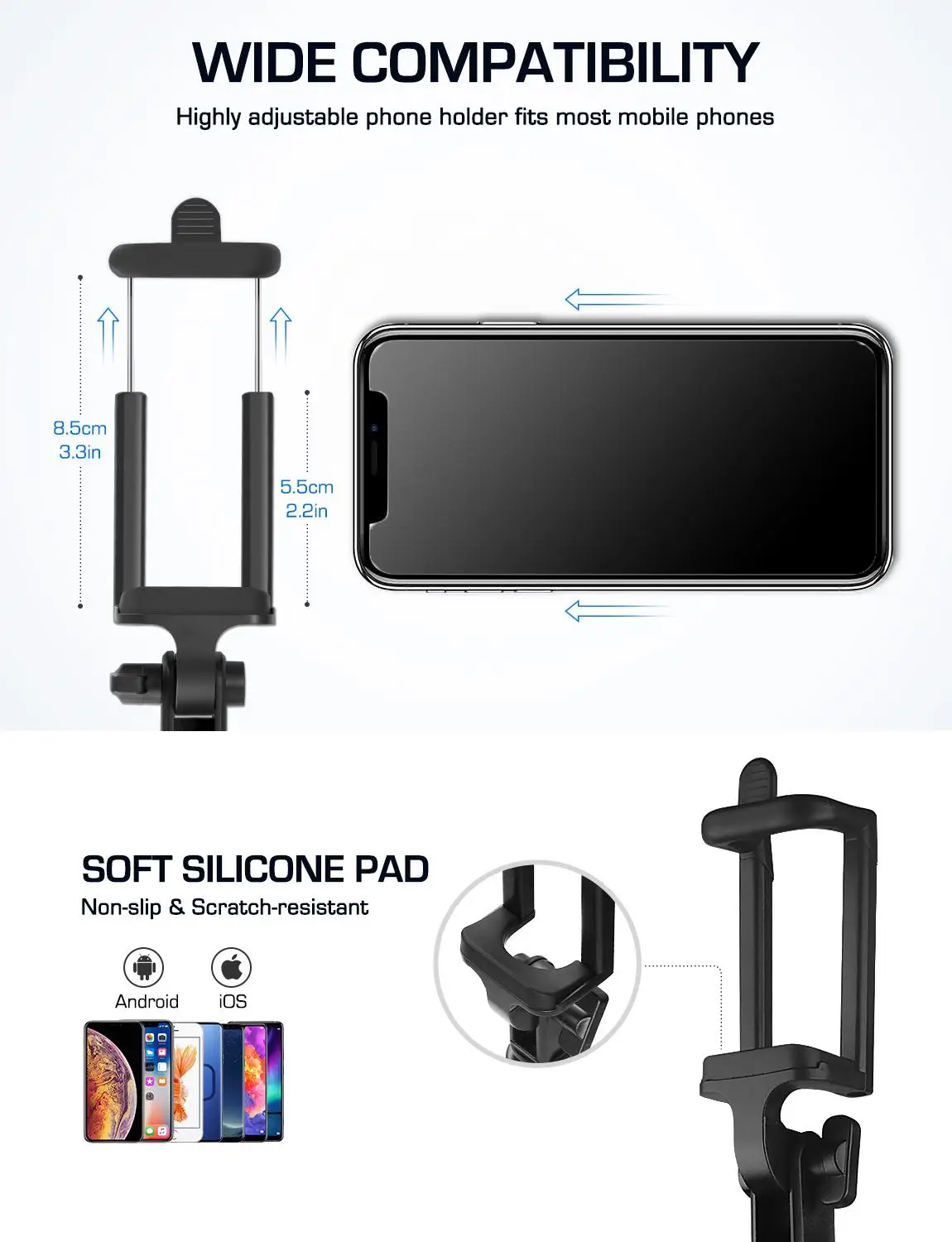 Штатив Mpow iSnap X U-Shape Pro MBT8 новая версия монопод селфи-палка Bluetooth держатель с