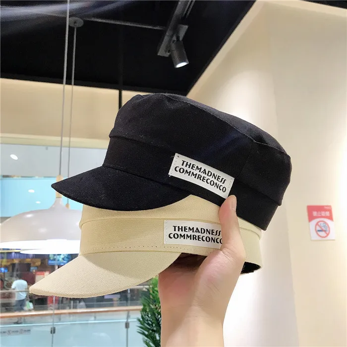 Дизайнерская темно синяя шапка женская осенняя Корейская версия сетчатая