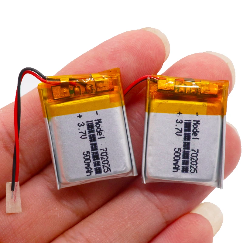 Аккумулятор Li-polymer 3.7V 500mAh 702025 для Mp3 Bluetooth наушников динамиков видеорегистраторов беспроводных мышей и Li-ion ячеек.