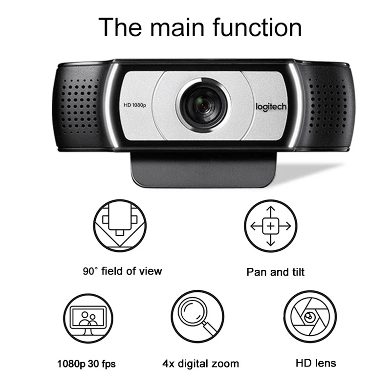 Восстановленный производитель (б/у): Веб-камера Logitech C930c 1080p HD многоплатформенная