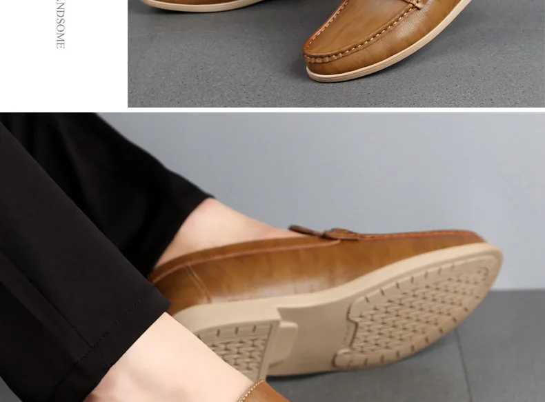 Роскошная обувь; мужские лоферы из натуральной кожи; сезон весна-осень; zapatos de hombre mocasines cuero; повседневные мужские лоферы без застежки; горячая распродажа