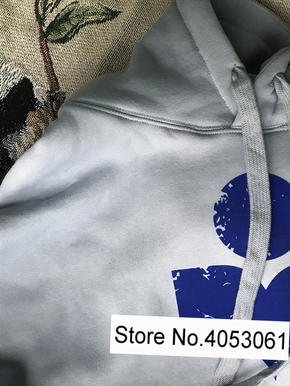 blue - Distressed Винтажный Стильный хлопковый пуловер с капюшоном с буквенным принтом-женская синяя/молочно-белая толстовка с капюшоном - Цвет: blue - Distressed