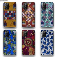 african style fabric print phone case for samsung galaxy note20 ultra 7 8 9 10 plus lite m51 m21 m31s j8 2018 prime
