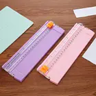 Портативные точные мини-триммеры для Бумаги A5A4, резаки с выдвижной линейкой для этикетки с фото, инструменты для резки бумаги, розовый, фиолетовый