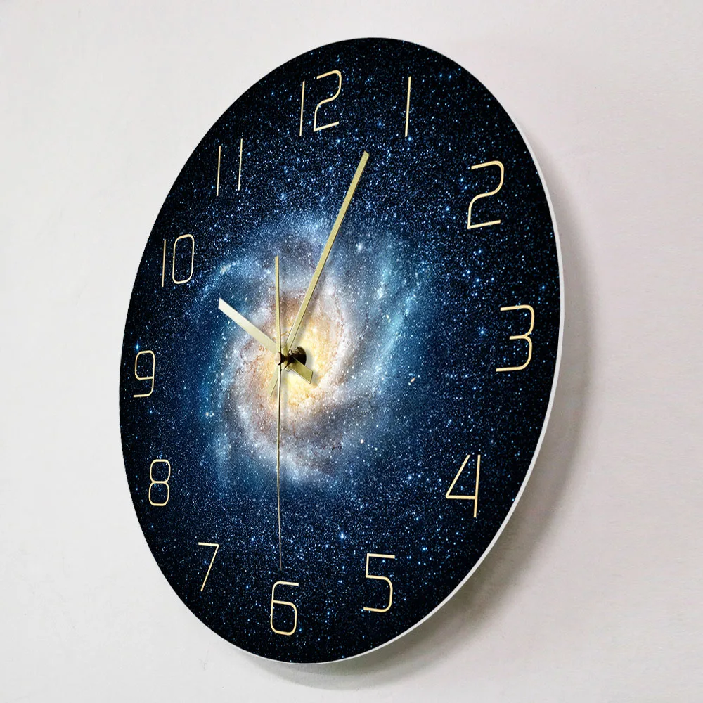Настенные часы Galaxy космос для гостиной тихие туманность звезды настенное