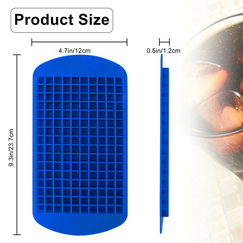 

Ices Cubes Maker Molds 160/150 Grids Mini Small Trays Silicone Bar Whiskey Cocktails THJ99