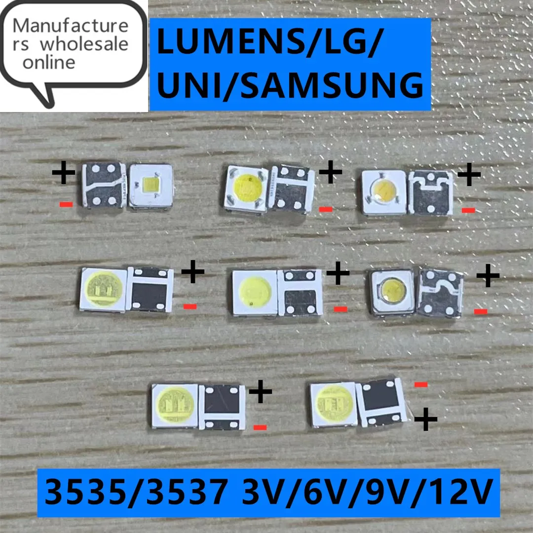 Светодиодная подсветка для LG UNI LUMENS SAMSUNG 50 100 шт. 1 Вт 3 в 2 6 3535 4 Вт|Подвесные