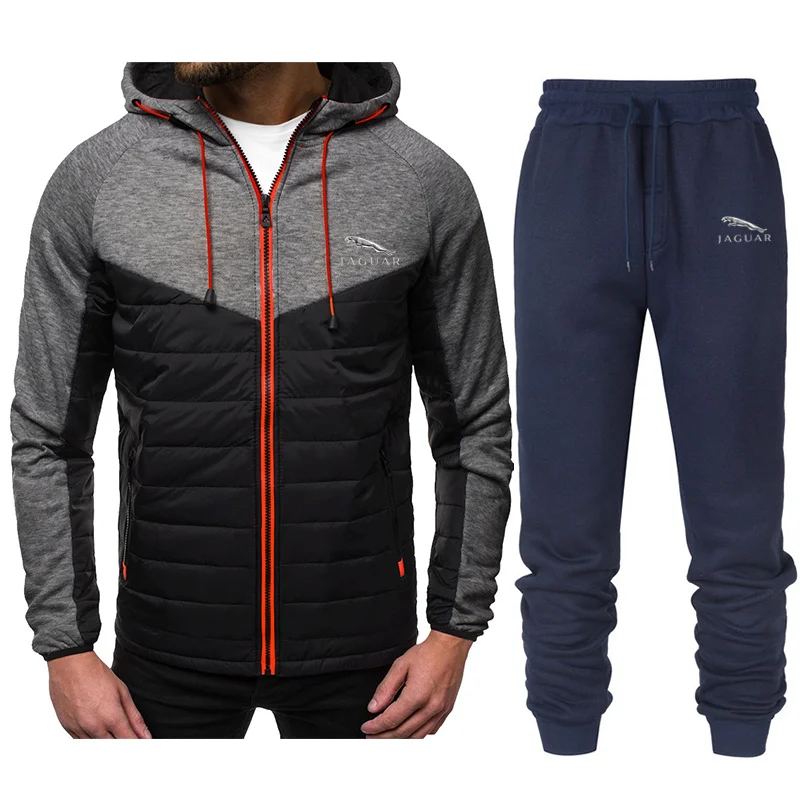 

2021 Jaguar New Men's Women's Couple Fashion Hoodie + Sweatpants Suit Candy Color Pullover Spring Autumn Must-Have Hoodie+6