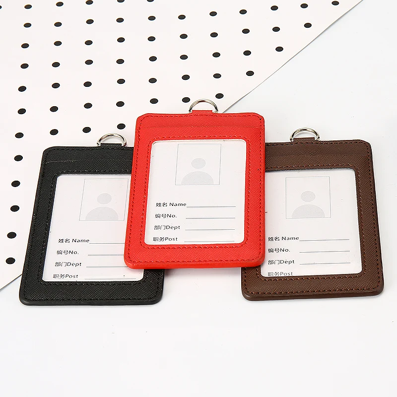 Высококачественный держатель для карт из ПУ NAHOO удостоверения личности