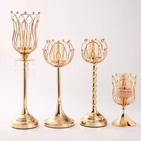 creative simple candle holder metal luxury modern golden candle holders wrought iron wedding decor candlestick decoration bc50zt