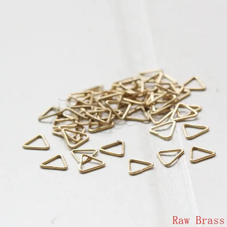 200 штук незакалённая медь открыт Треугольники соединительные кольца 6x0 7 мм