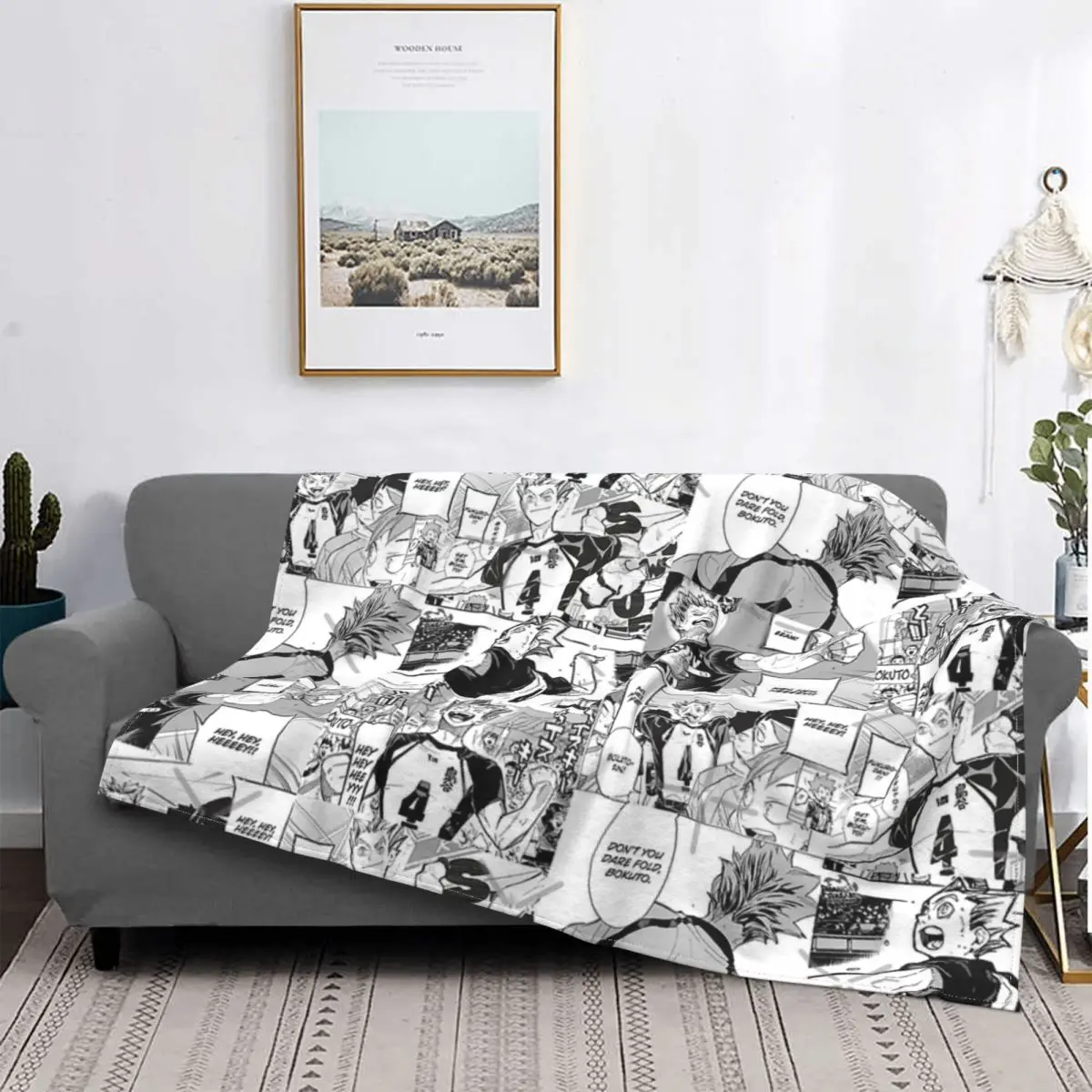 

Bokuto-Manta a Куадрос с капюшоном для cama, manta de манга, colcha, manta de pickick