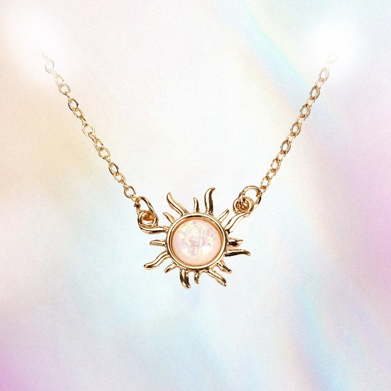 С рисунком &quotПодсолнух&quot кулон колье для женщин изготовлено вручную Bijoux