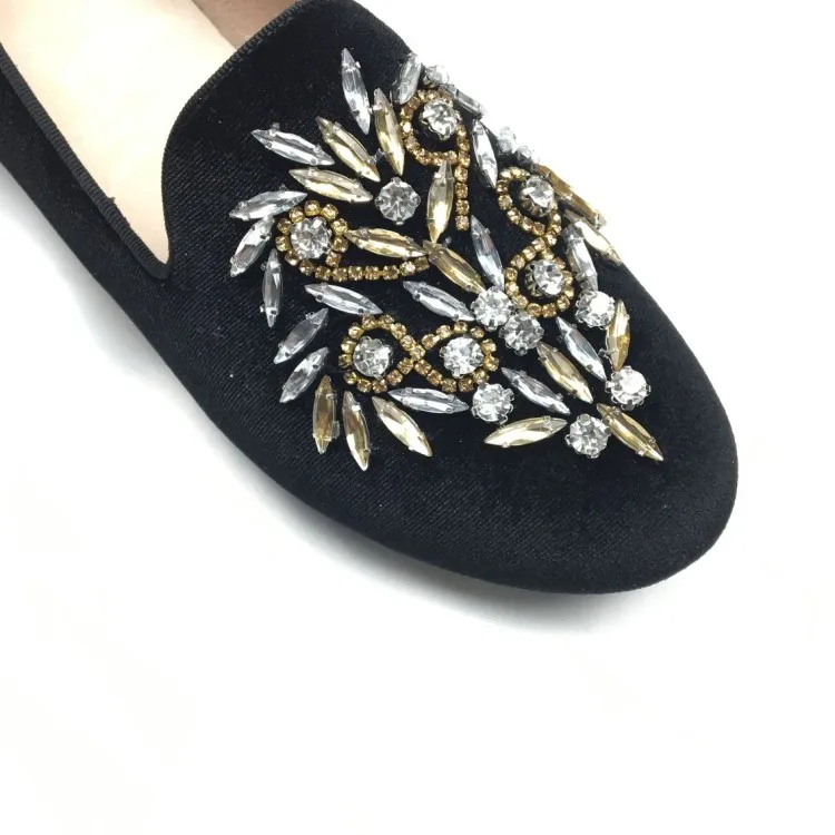 Удобные лоферы kmeioo с драгоценными камнями женские повседневные туфли на плоской