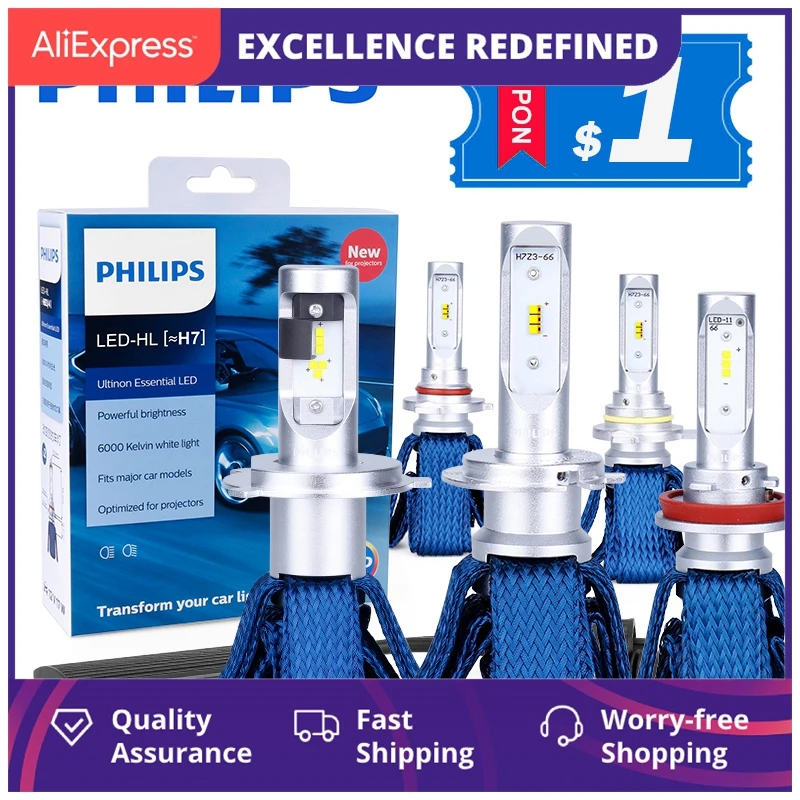 

2 шт., Автомобильные светодиодные лампы H4 H8 H11 H16 9005 9006 9012 Hir2 Hb3 Hb4