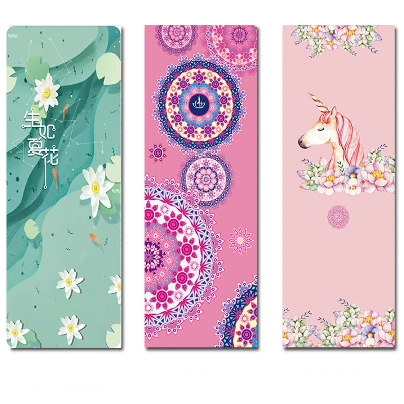 Портативное Складное двухстороннее полотенце для йоги из натуральной