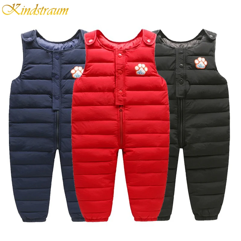 Детский пуховой комбинезон для девочек зимний хлопковый теплые