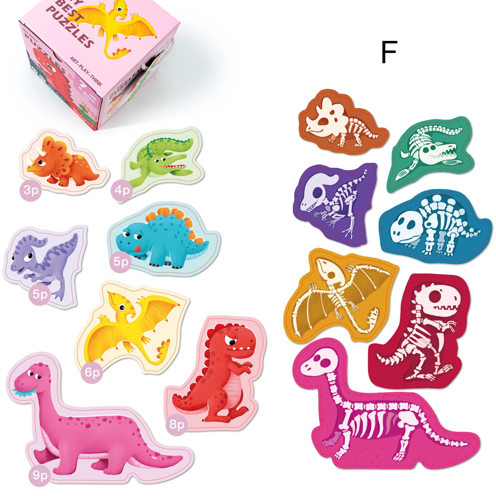 

6Pcs Animals Vehicle Wooden Double-Sided 3D Puzzles Interactive Multifunctional Practical Attractive Intelligence Children Toy