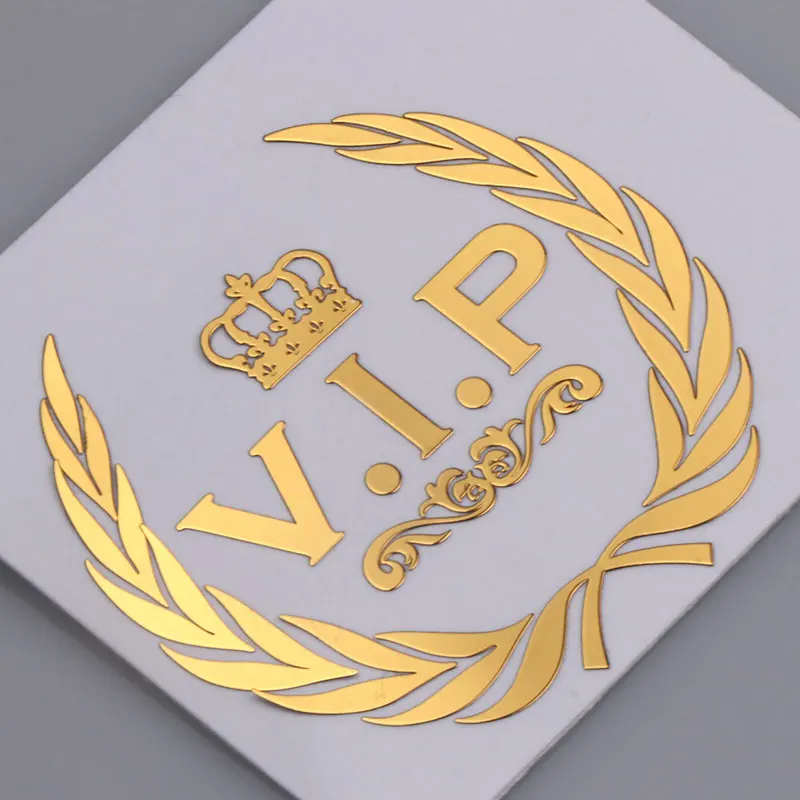 

Car Styling 3D Metal Nickel VIP Crown Emblem Badge Sticker Automobile Body Decoration Decal for Mobile Phone Laptop Accessories