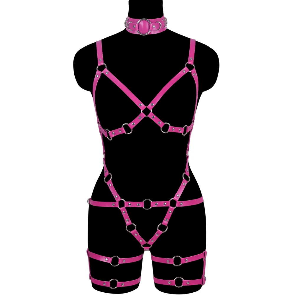 Сексуальное нижнее белье чулки в стиле панк подвязки для тела готический костюм