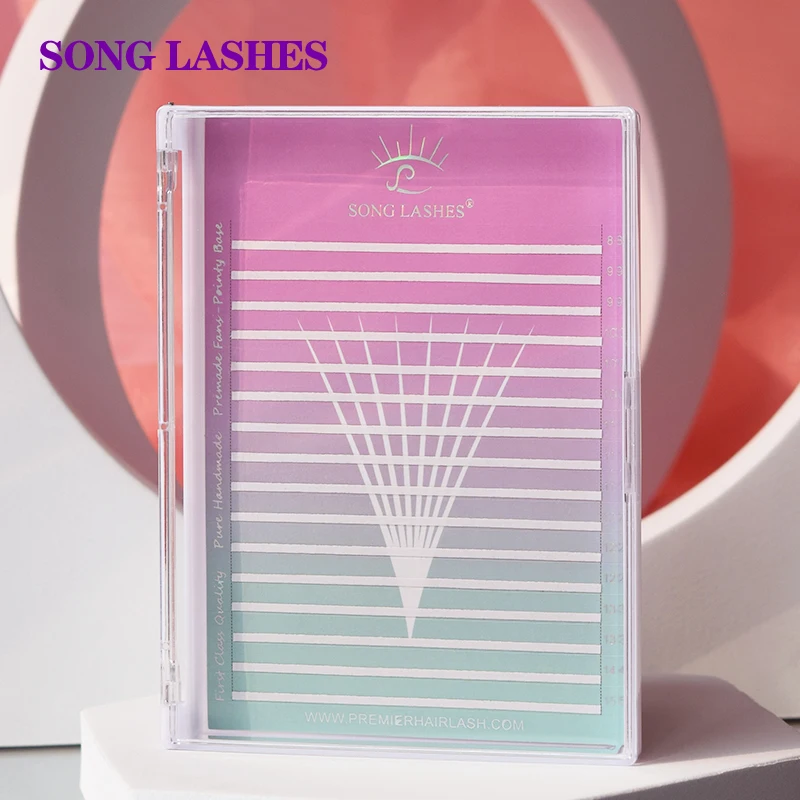 

SONG LASHES Mega Box Fans Storage Tray For Eyelash Extensions Premade Fans Private Labels Prepare Fans In advance easy fan