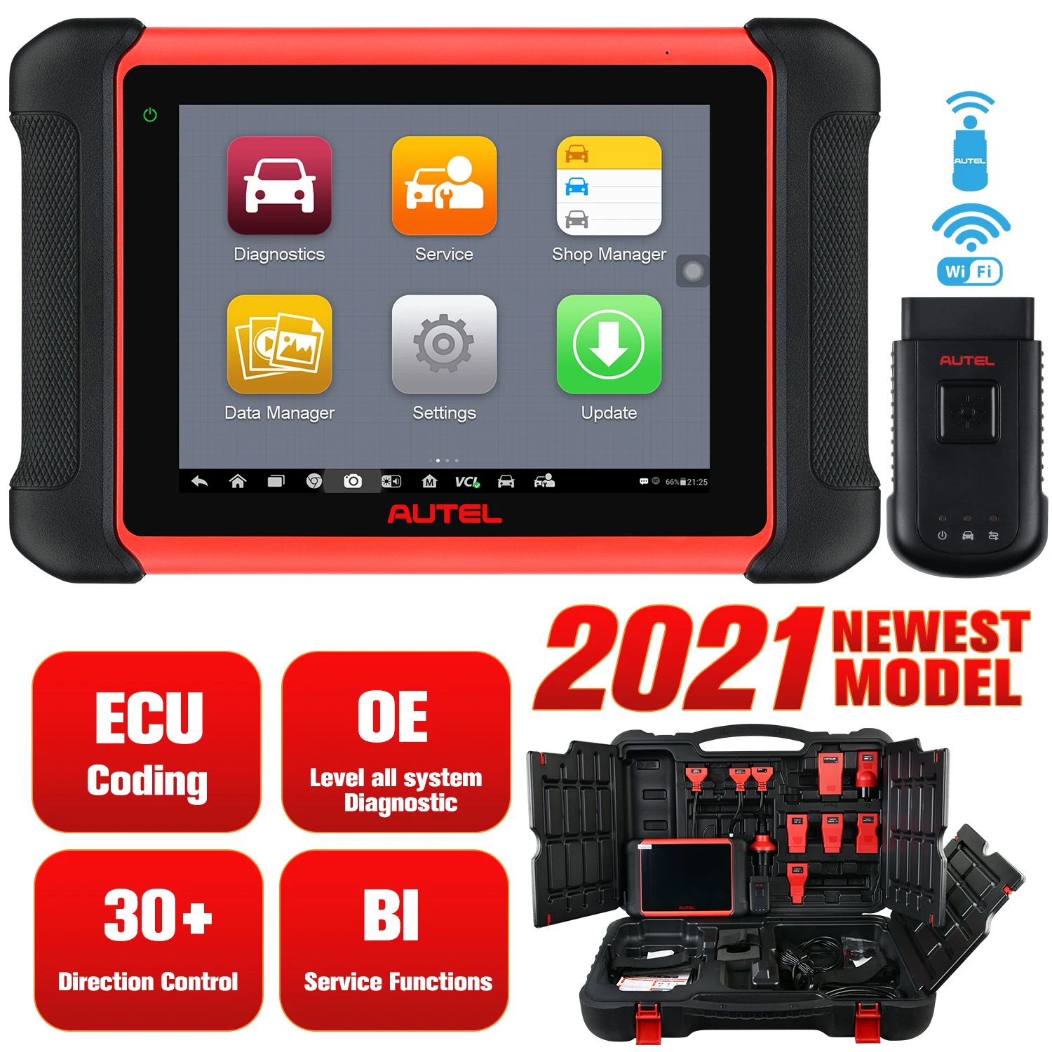 Диагностический сканер Autel MaxiCOM MK906BT инструмент для кодирования ECU OBD2