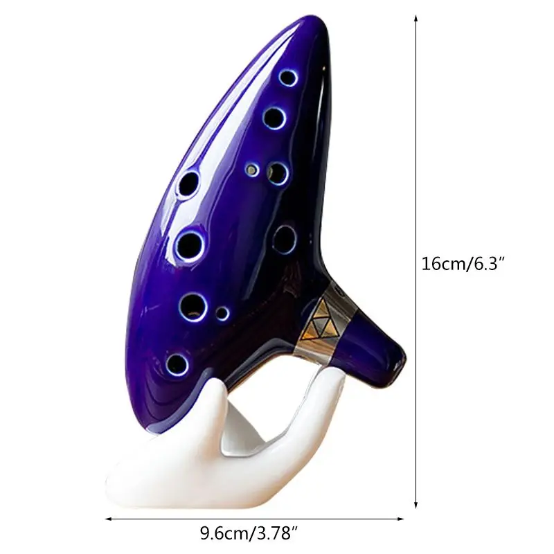 

1Set 12 Hole Purple Ocarina Ceramic Alto C Ocarina Flute Musical Instrument Accessories Repair Parts