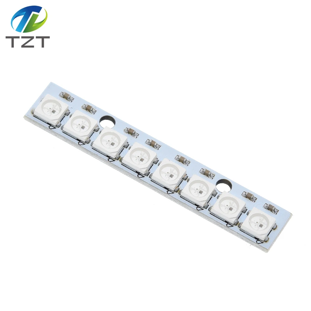 TZT teng Stick 8 канальная WS2812 5050 RGB Светодиодная лампа Встроенная полноцветная