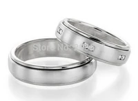 2014 classic white gold color health titanium wedding band couples promise ring