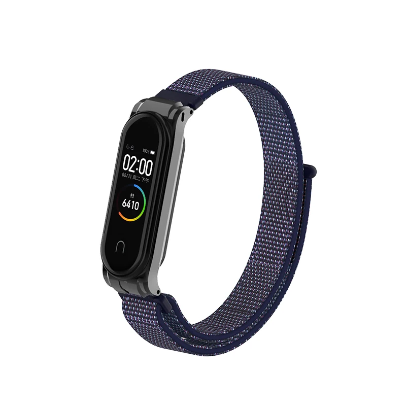 7405 Нейлоновый браслет-петля для Xiaomi mi, ремешок 4/3, mi Band 4, аксессуары для Xiaomi mi, ремешок 3, сменный ремешок - Цвет: 7405