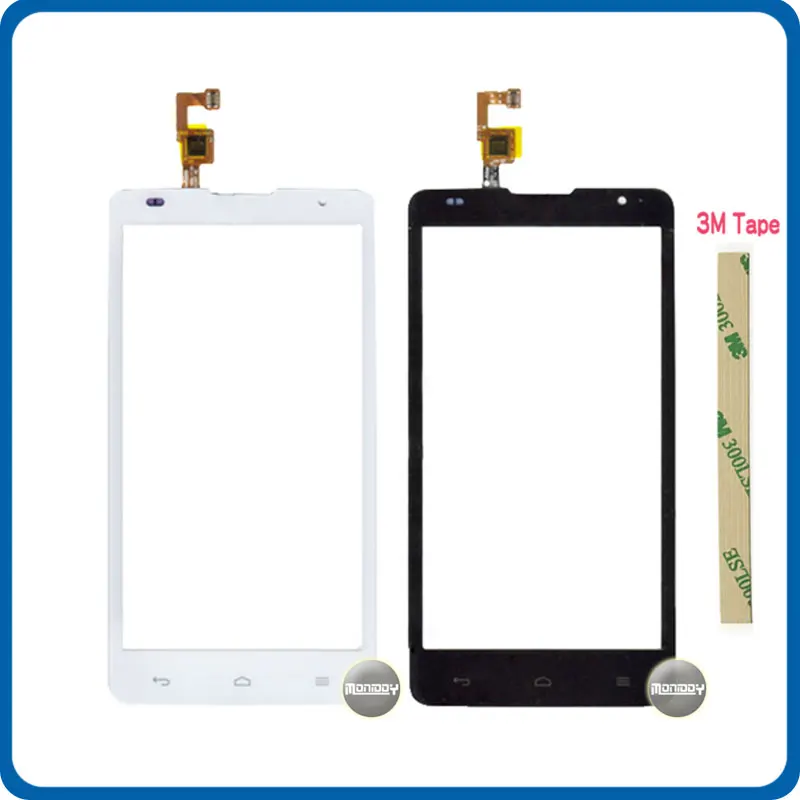 

High Quality 5.0" For Huawei Ascend G615 Touch Screen Digitizer Sensor Outer Glass Lens Panel Black White+Tracking Code