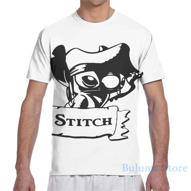 Капитан Ститч Воробей! Футболка Мужская/женская с принтом модный топ коротким