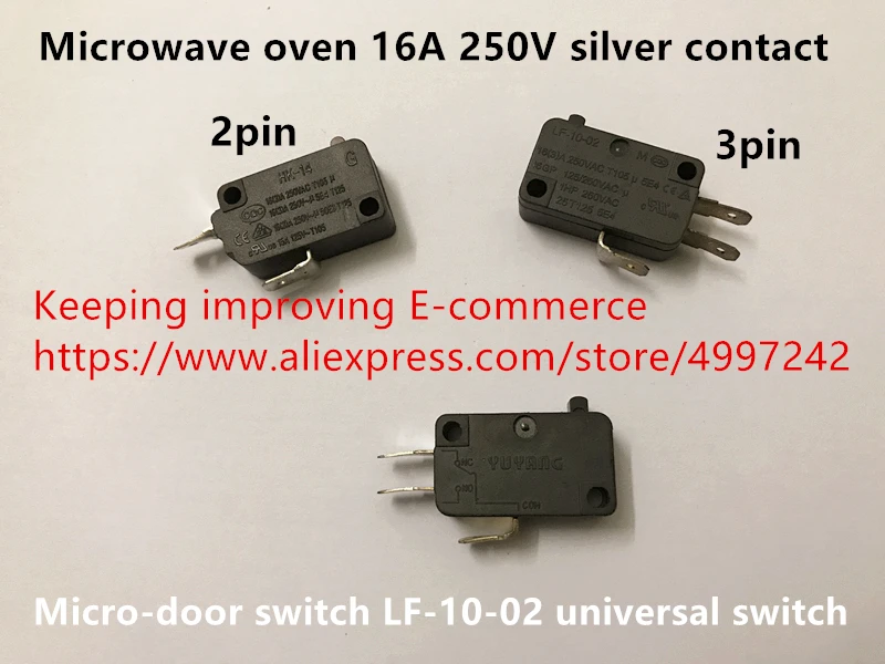 Оригинальный новый 100% микроволновая печь 16A 250V 2pin 3 Pin серебряный контакт