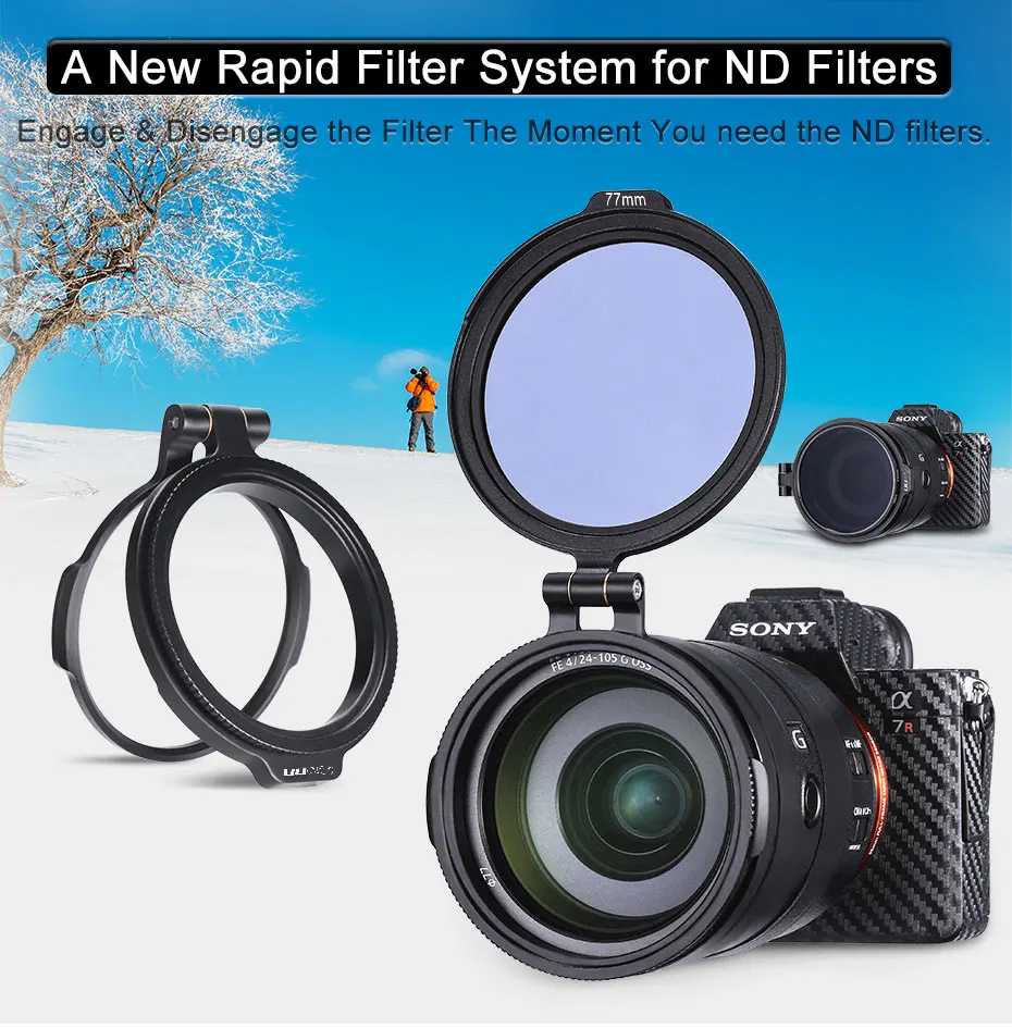 DSLR УФ-объектив CPL ND UV фильтр адаптер поляризационный фильтр 49 мм 58 мм 67 мм 72 мм 77 мм 82 мм объектив камеры фильтр быстрый Instal системный переходник кольцо фильтра