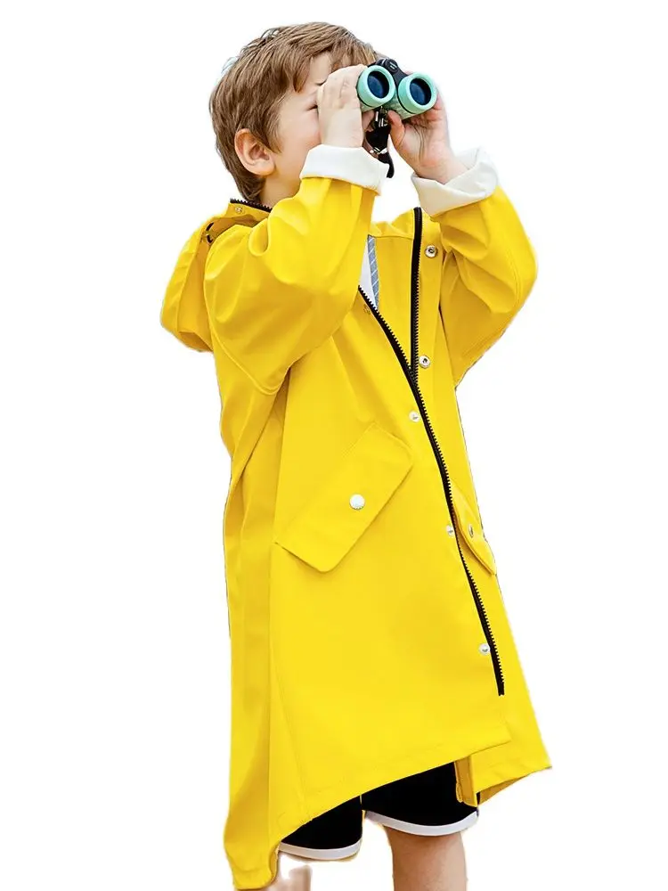 Милый детский дождевик длинное пончо для мальчиков и девочек школьная сумка
