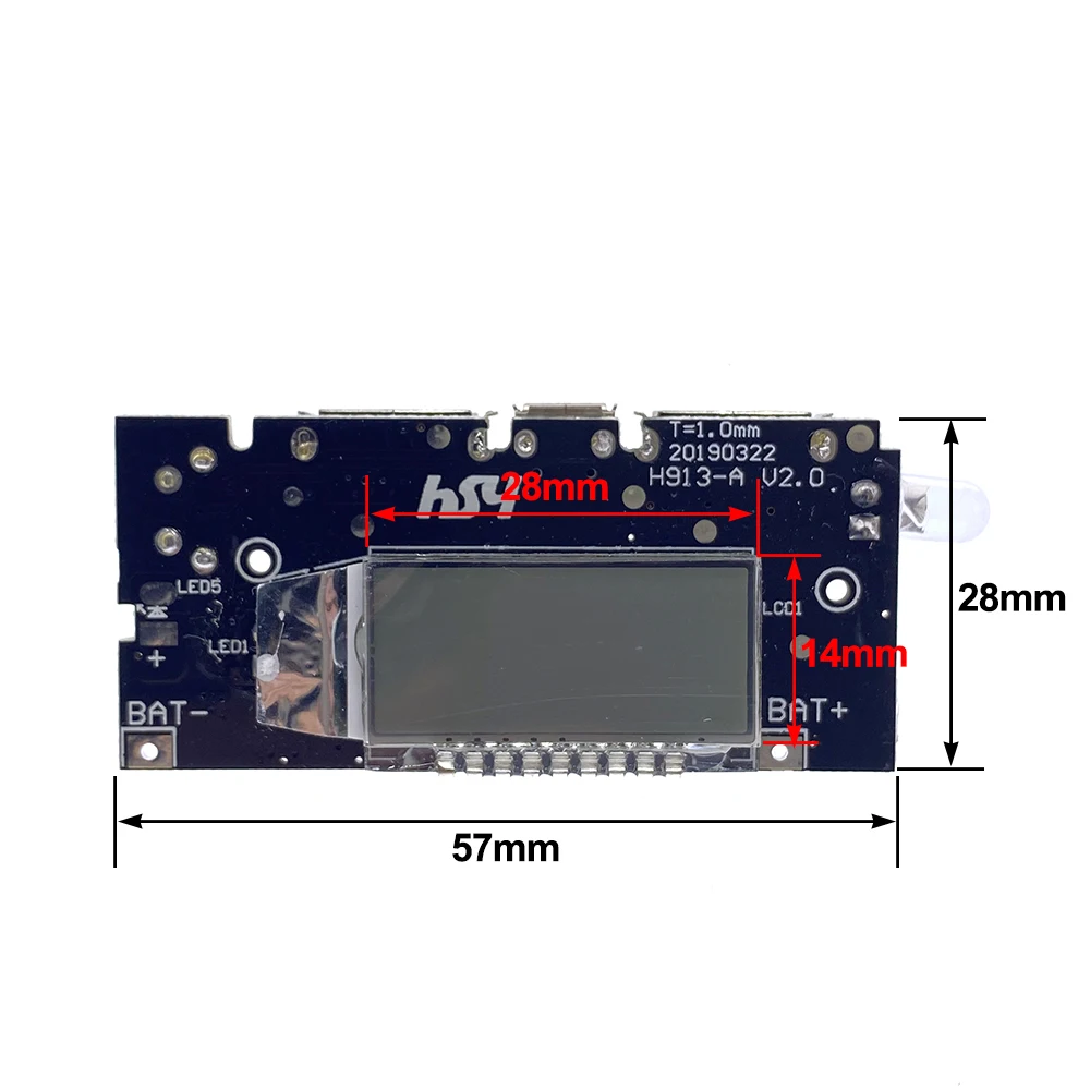 Двойной USB 5 в 1 а 18650 внешний аккумулятор для мобильного телефона зарядное