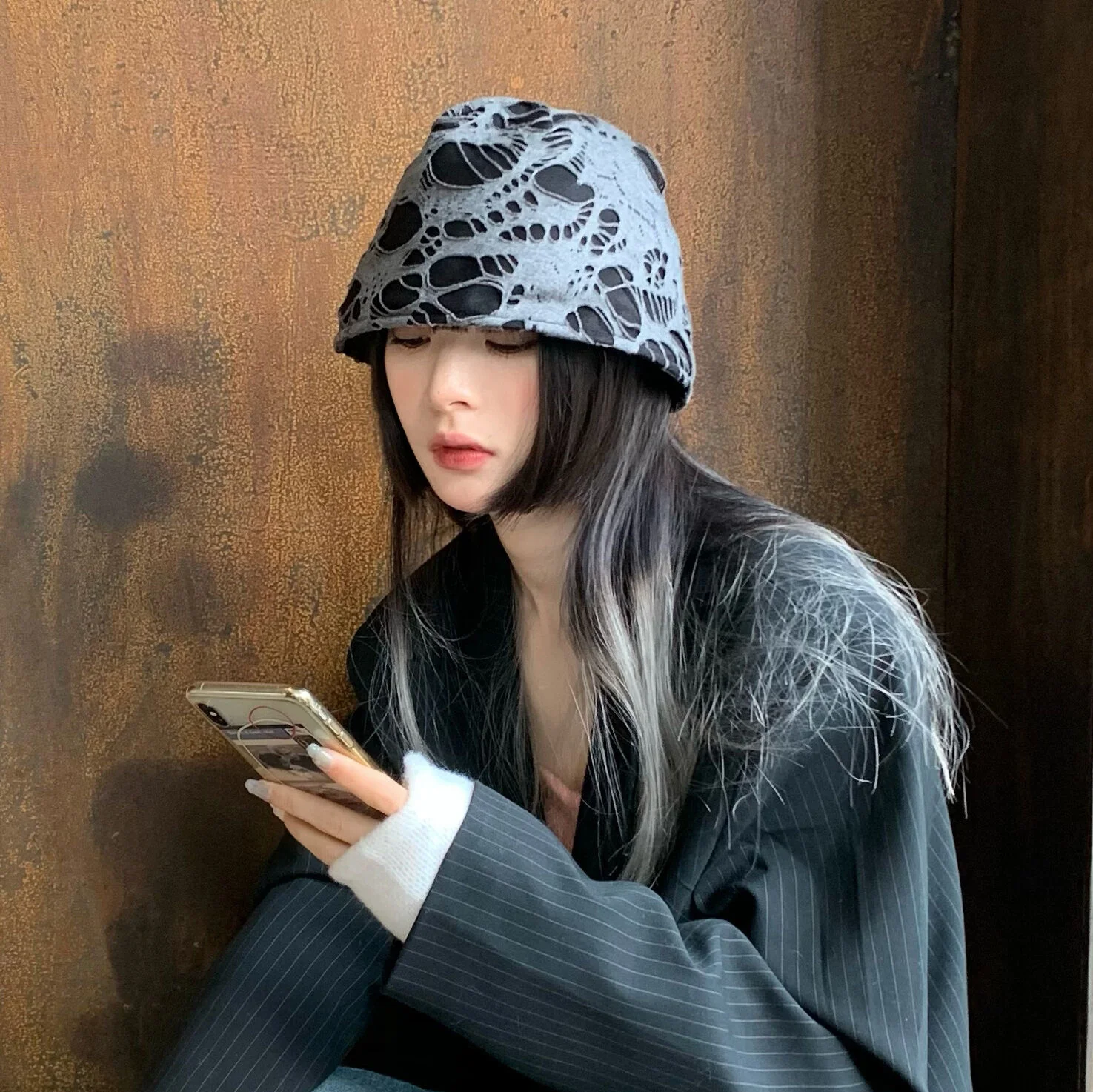 Трендовая женская новая рваная универсальная маленькая летняя Солнцезащитная