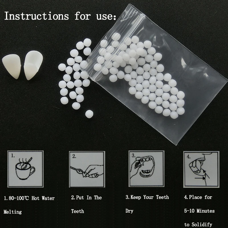 1 комплект Зубы вампира для Хэллоуина с клей смола зубные протезы клыки и латекс