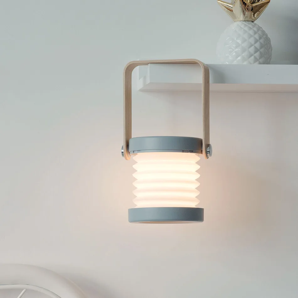 

Foldable Touch Dimmable Reading LED Night Light Portable Lantern Lamp USB Rechargeable for Children Bedside Bedroom Night Lights