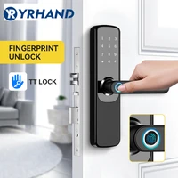 ttlock app wifi smart fingerprint door lock smart bluetooth digital app keypad code keyless electronic door lock
