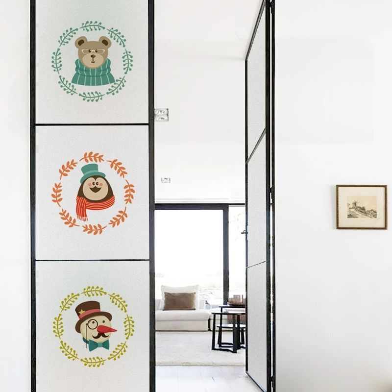 Custom Size Electrostatic Window Sticker Christmas Style PVC Private Home Decor Foil For Door Cabinet Wardrobe 60cmx100cm | Дом и сад