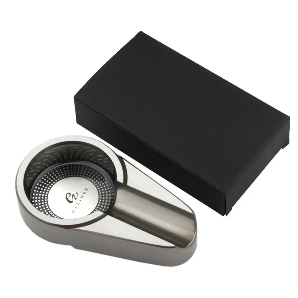 Galiner металлическая круглая пепельница для сигар переносная дорожная сигарет