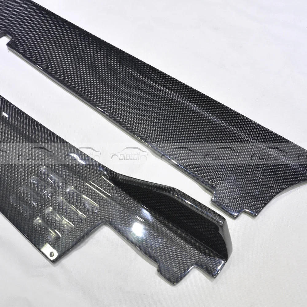 Автомобильный стайлинг боковые юбки из настоящего углеродного волокна