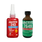 Синий клей средней вязкости Loctite 243, клей для фиксации резьбы, уплотнительный клей 7649, катализатор, ускоренный отверждающий агент 50 мл